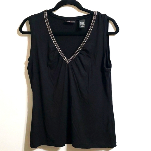 New York & Company Tops - New York and Company beaded sleeveless top